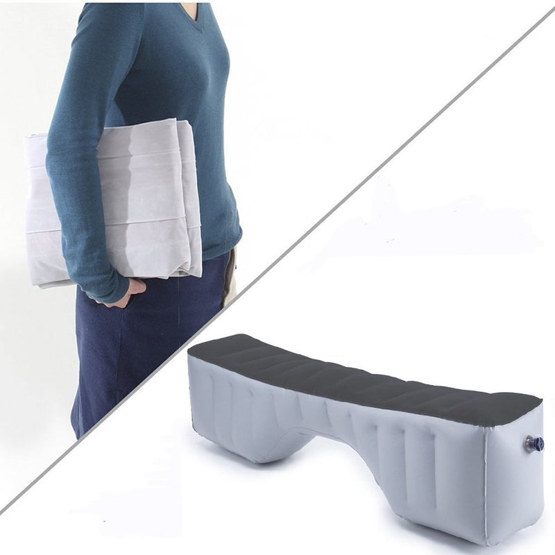 FMS Car Travel Inflatable Mattress Back Seat Gap Pad Mattress Air Bed Cushion Camping Air Couch (Gray) - Image 3